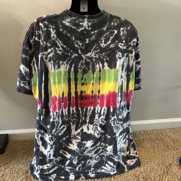 Vintage Alstyle Shirt Adult Large Tie Dye Ringer Y2K 3XL Mens EUC Skater - Picture 6 of 11